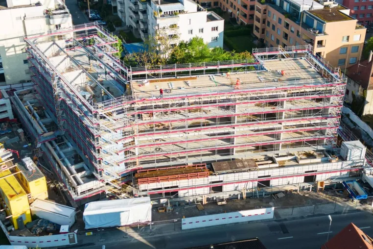 Bild: Optimierte Holzbetonverbund Geschossdecken mit Sidler SHARK