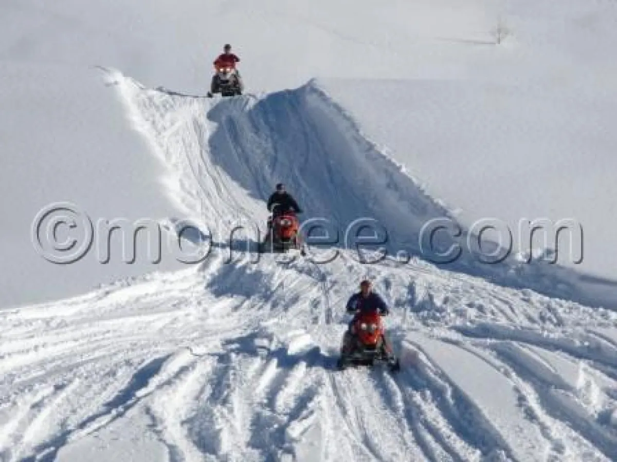 Skidoo Tour durch Winterlandschaft