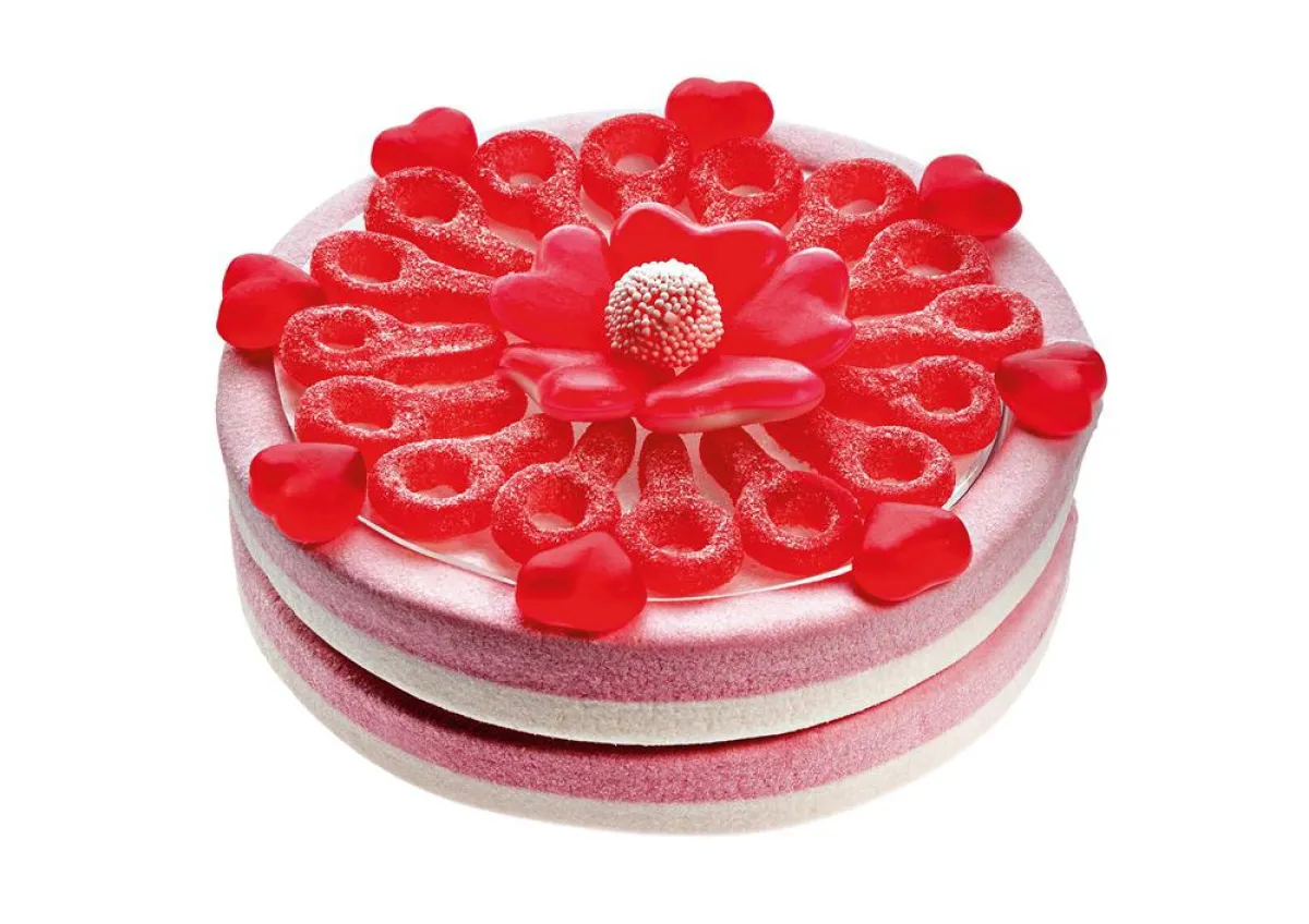 Hussel-Schaumzucker-Torte: Herzblütentorte