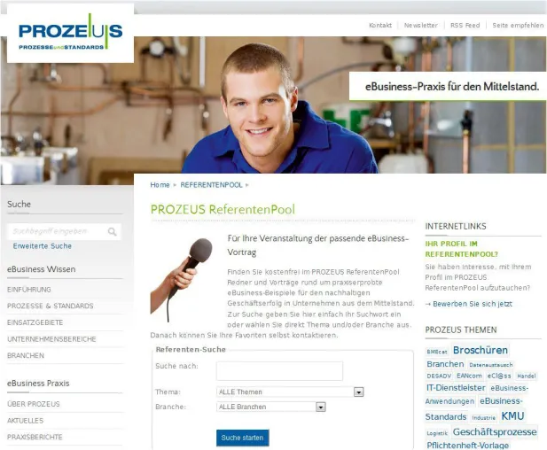 Bild: Referentensuche zum Thema eBusiness leicht gemacht