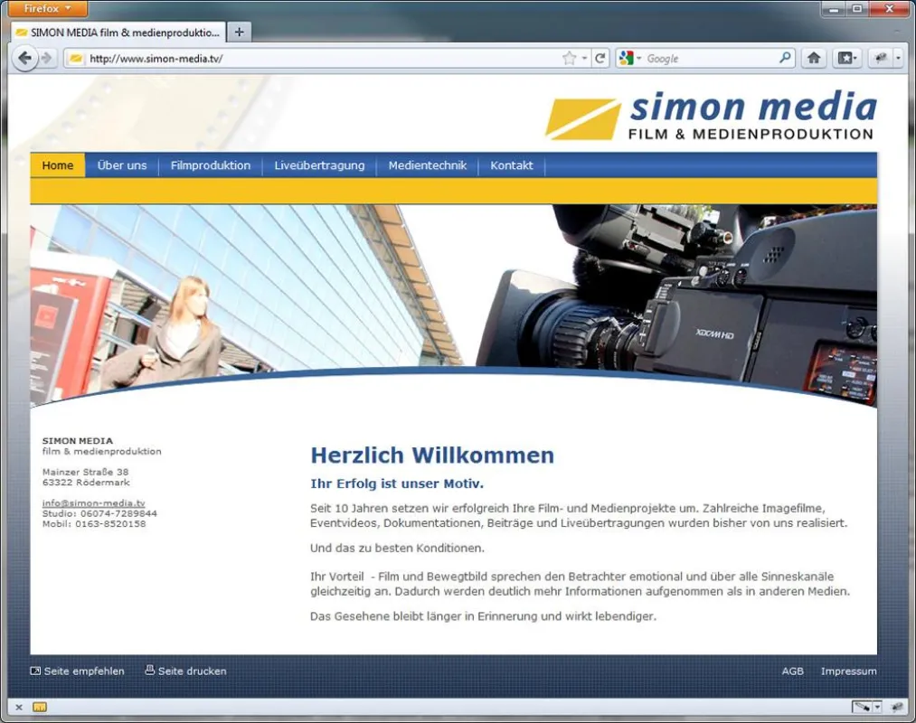 Neuer Internetauftritt von Simon Media: Die Umsetzung erfolgte die Internetagentur formativ.net mit Joomla CMS