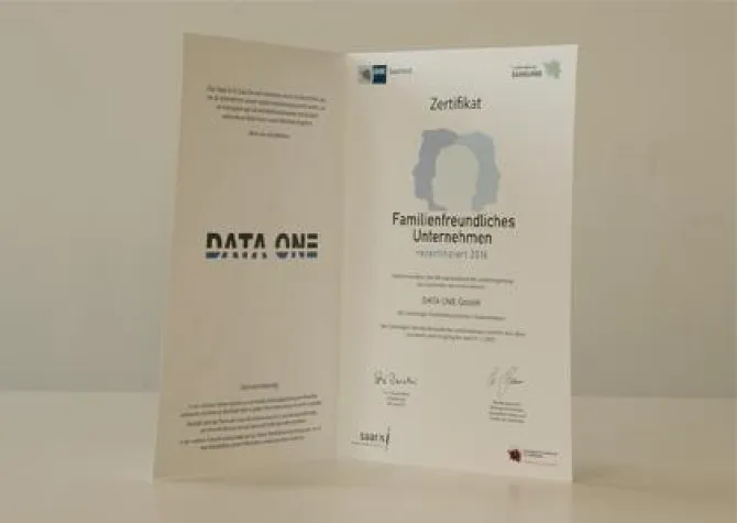 Data One punktet erneut bei Familienfreundlichkeit Bild: Data One punktet erneut bei Familienfreundlichkeit