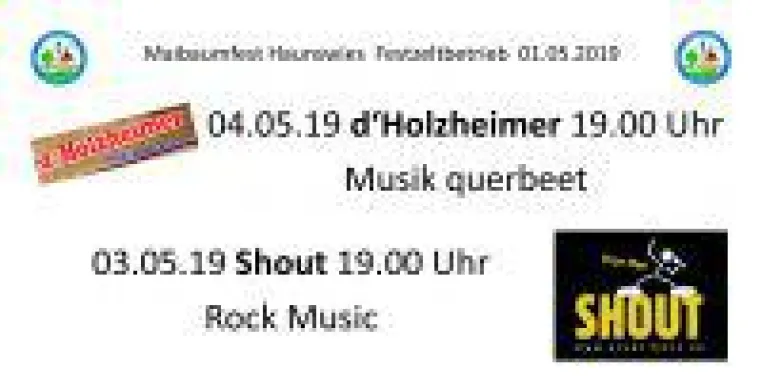 Maibaumfest in Affing-Haunswies vom 01.05. bis 04.05.2019 Bild: Maibaumfest in Affing-Haunswies vom 01.05. bis 04.05.2019