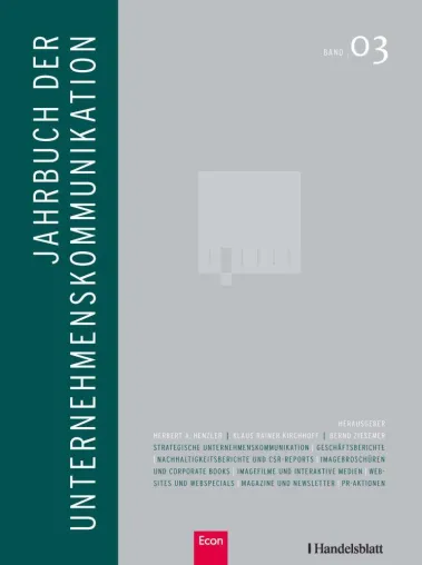 Bild: Jahrbuch der Unternehmenskommunikation, Band 03: Qualifizierter Überblick herausragender Leistungen