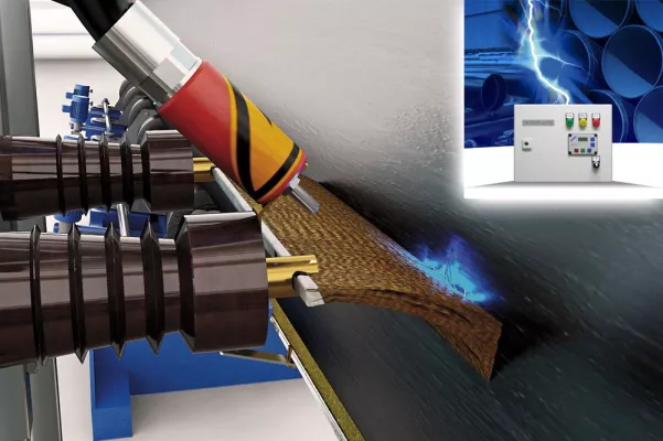 Bild: ISOTEST act P2 - Stationäres Porenprüfgerät für FBE und 3-lagige PE/PP Rohrbeschichtungen