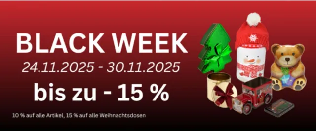 Bild: Black Week bei ADV PAX - bis zu 15% Rabatt auf Dosen sichern