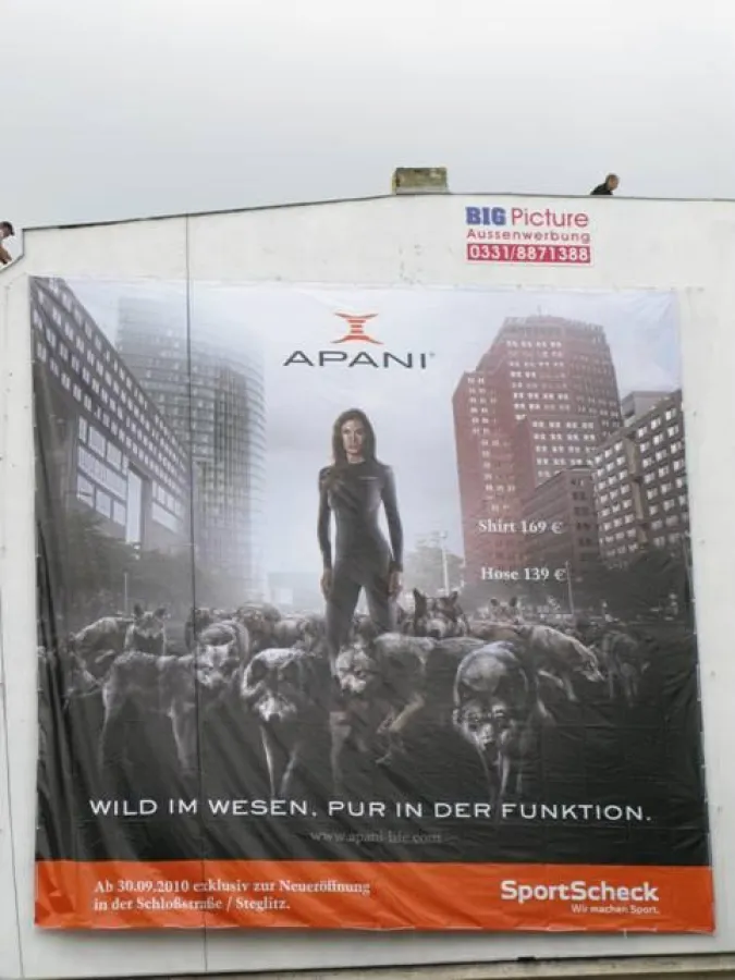 Endlich hängt die APANI Werbung in der Reheinstraße in Berlin