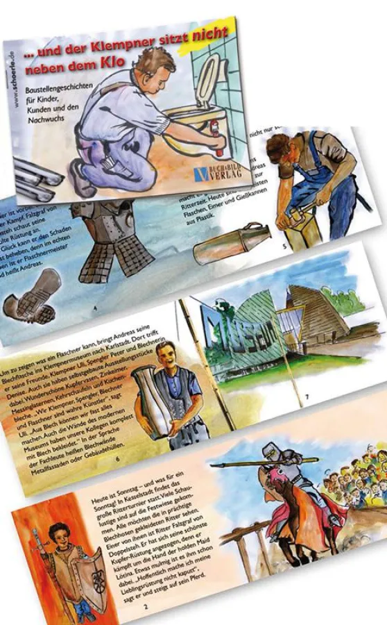 Titel und Inhalt des Klempner-Mini-Lese-Buches