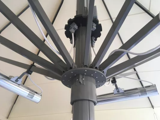 Zangenberg stellt auf der Internorga neue Großschirme für die Gastronomie vor Bild: Zangenberg stellt auf der Internorga neue Großschirme für die Gastronomie vor