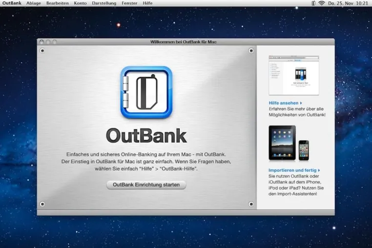 Bild: OutBank - Die Banking-App für den Mac