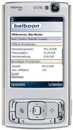 Bild: belboon startet mobiles Reporting auf Handys und PDAs
