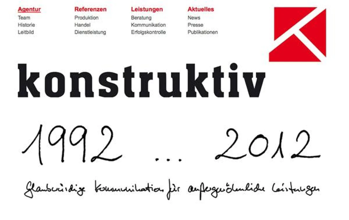 Screenshot der Website