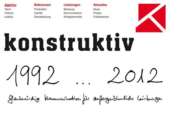 Bild: Relaunch der Website von Konstruktiv PR zum 20-jährigen Jubiläum