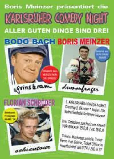 Gewinnspiel: 2x2 Tickets für die Karlsruher Comedy-Nacht Bild: Gewinnspiel: 2x2 Tickets für die Karlsruher Comedy-Nacht