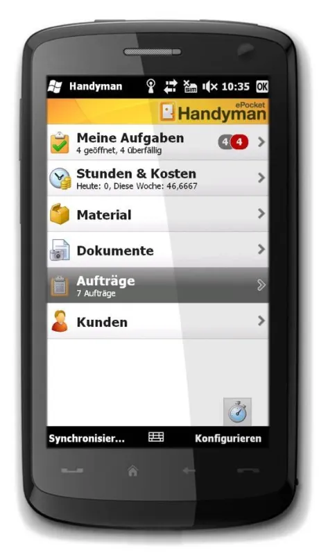 ePocket Handyman - die mobile Standardsoftware für Servicetechniker, Monteure, Handwerker