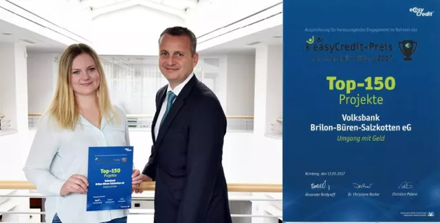 Bild: easyCredit-Preis für finanzielle Bildung