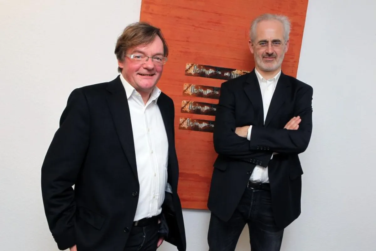 Prof. Dr. Walter Delabar (rechts) und Dr. Friedwart Maria Rudel, Inhaber und Geschäftsführer