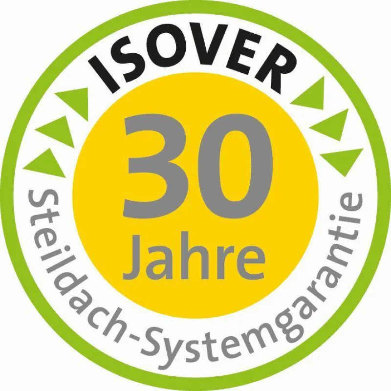 Logo ? 30 Jahre ISOVER Steildach-Systemgarantie*