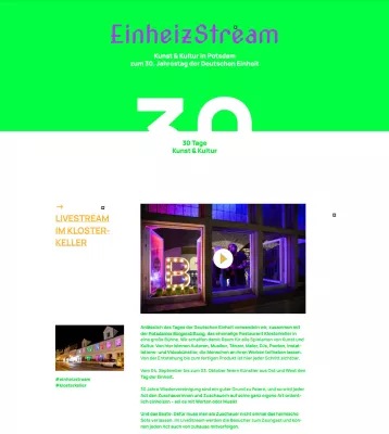Bild: 30 Jahre Deutsche Einheit – Klosterkeller sendet den „Einheizstream“ mit Talk, Lesungen und Musik
