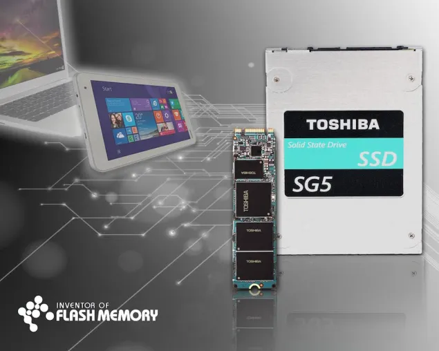 Bild: Neue SG5-SSDs mit hoher Speicherkapazität sind optimiert für Notebooks und Desktop-PCs