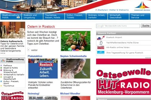 Bild: Mehr Informationen, mehr Service, mehr Rostock - Hansestadt hat neues Internetportal