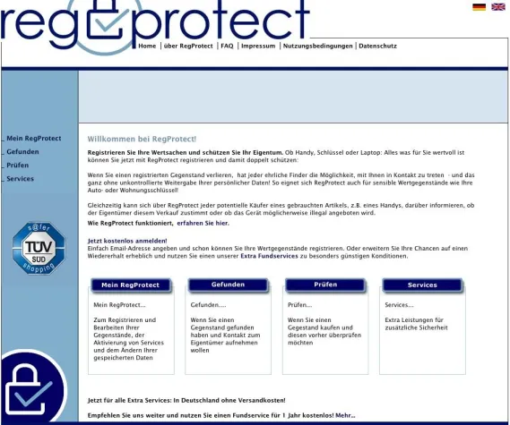 Bild: Sicherheit jetzt mit TÜV-Siegel - TÜV SÜD zertifiziert Qualität & Datensicherheit der RegProtect-Plattform