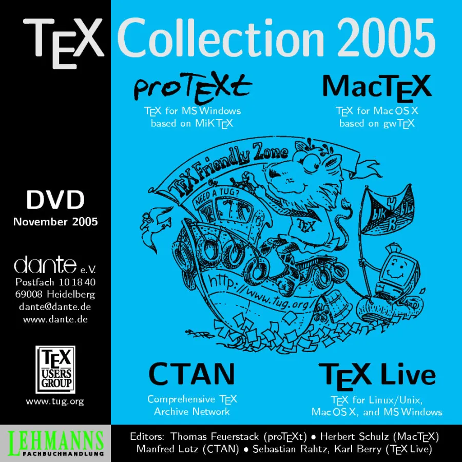 Die TeX Collection enthält TeX-Systeme für Windows, Linux und MacOSX auf einer DVD