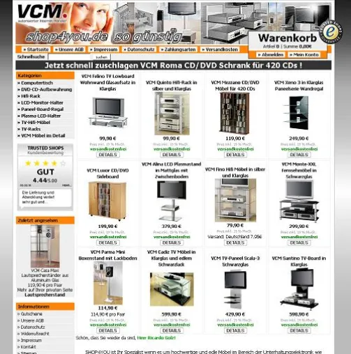 Bild: DVD-Schrank und CD-Schrank im Onlineshop kaufen