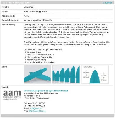 Medizinische Produkte online präsentieren Bild: Medizinische Produkte online präsentieren