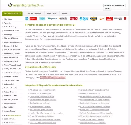 Neues Portal für Onlineshops die versandkostenfrei bestellen ermöglichen Bild: Neues Portal für Onlineshops die versandkostenfrei bestellen ermöglichen