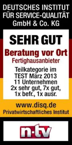 Bild: Nachrichtensender n-tv ließ Fertighausanbieter testen Ausgezeichnete Service-Qualität bei FingerHaus