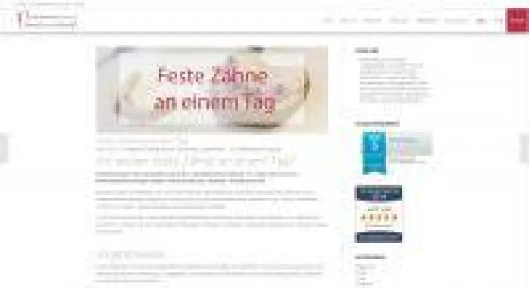 Bild: Feste Zähne innerhalb eines Tages