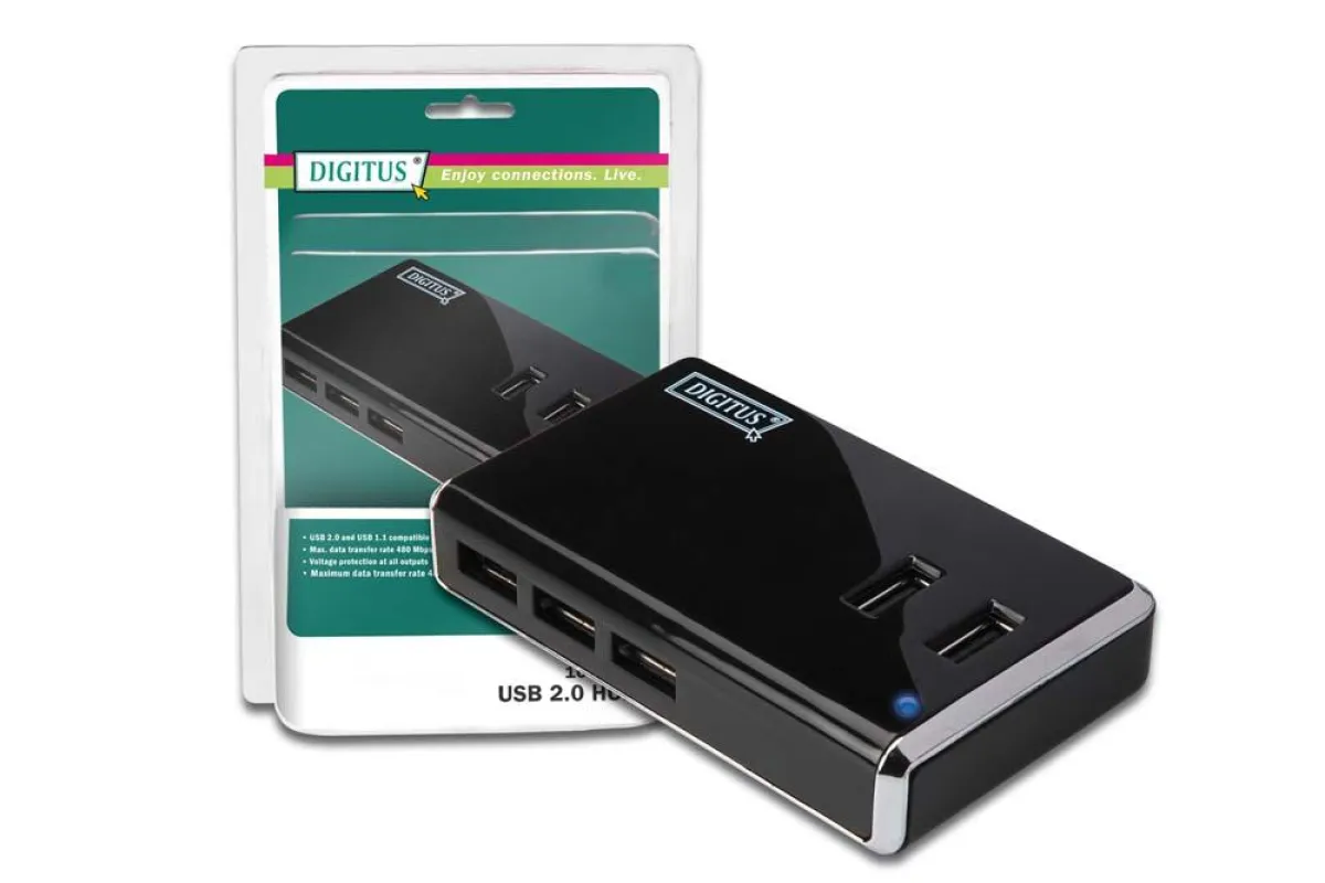 DIGITUS® USB 2.0 Hub, 10-Port, DA-70228
