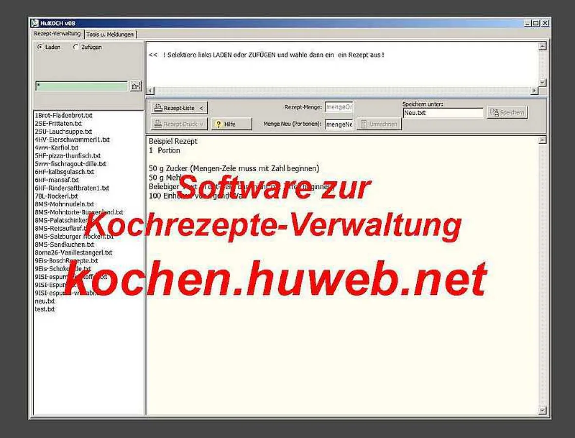 Kochrezept Verwaltung HuKOCH Logo