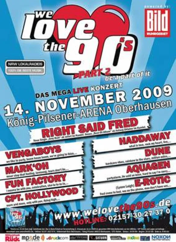 Das Mega-Live-Konzert der 90er Jahre geht in die zweite Runde