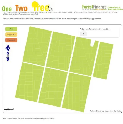 Bild: Wald online aussuchen mit 'One - Two - Tree!' – mit Einführungsrabatt