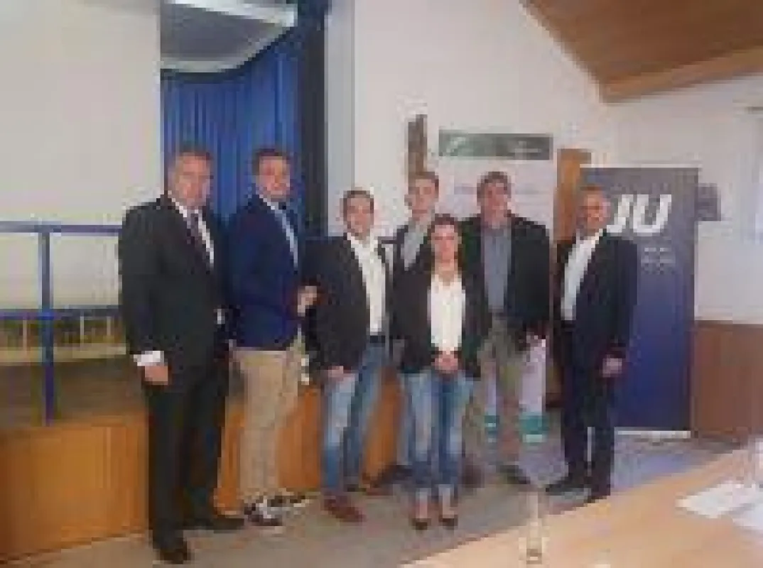 H. Leymann (IfKom), M. Breilmann (Bundestagskandidat), F. Nachtwey (JU), R. Mainz (JU), A. Sindorio (JU), Prof. Dr. R. Dreher (IPW), A. Hofert (IfKom)