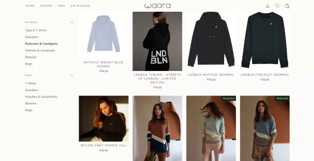 Bild:  Waara- Online-Marktplatz für nachhaltige und faire Mode