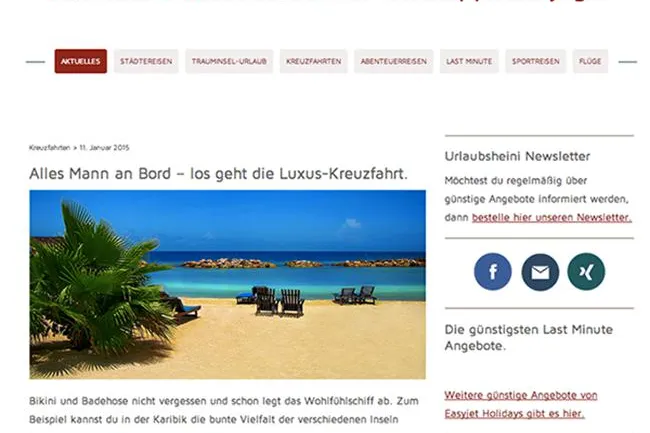 Bild: Der Urlaubsheini: Neues Urlaubs-Portal geht online.