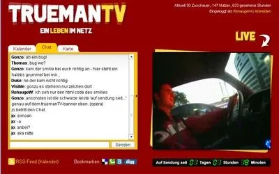 Bild: Sensation: Trueman.TV schießt den ersten Deutschen ins Internet