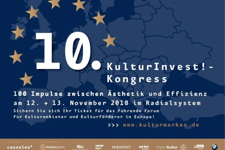 10. KulturInvest!-Kongress - Bis zum 30. Juni Frühbucherrabatt von 60,- Euro sichern! Bild: 10. KulturInvest!-Kongress - Bis zum 30. Juni Frühbucherrabatt von 60,- Euro sichern!