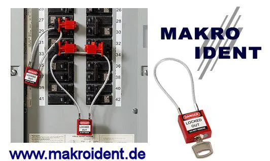 Bild: Sicherheitsschlösser mit Kabelbügel für Elektrik und andere Bereiche