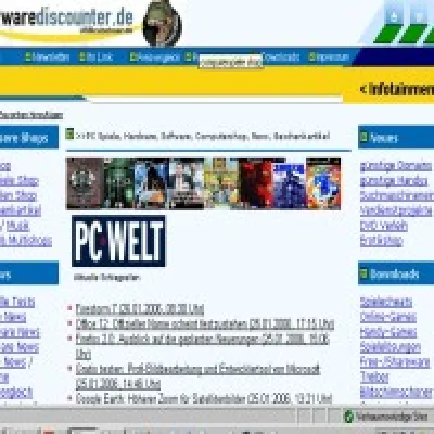Internetstart eines PC Discounters Bild: Internetstart eines PC Discounters