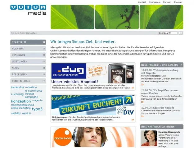 Bild: Neue Agenturwebsite bietet mehr Service