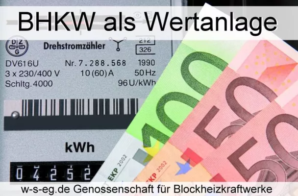 Wärme+Strom eG finanziert und realisiert BHKW-Anlagen für Betriebe und Unternehmen Bild: Wärme+Strom eG finanziert und realisiert BHKW-Anlagen für Betriebe und Unternehmen