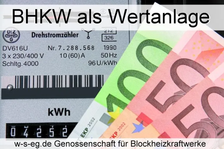 Bild: Wärme+Strom eG finanziert und realisiert BHKW-Anlagen für Betriebe und Unternehmen
