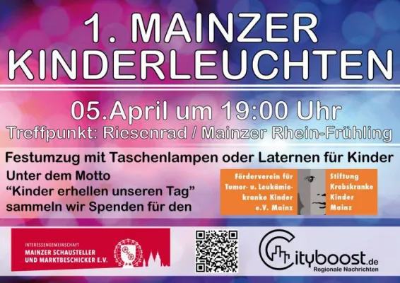 Bild: 1. Mainzer Kinderleuchten auf dem Rhein Frühling