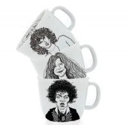 Kaffee mit Promis: Neue Künstler-Tassen illustrieren Persönlichkeiten Bild: Kaffee mit Promis: Neue Künstler-Tassen illustrieren Persönlichkeiten