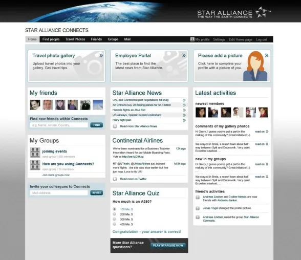 Take off für internes Social Network der Star Alliance Bild: Take off für internes Social Network der Star Alliance