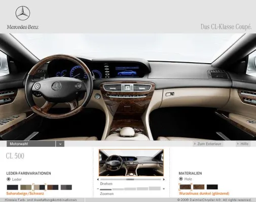 Bild: DDD und MACKEVISION launchen innovativen 360° Web-Showroom für die neue CL-Klasse von Mercedes-Benz
